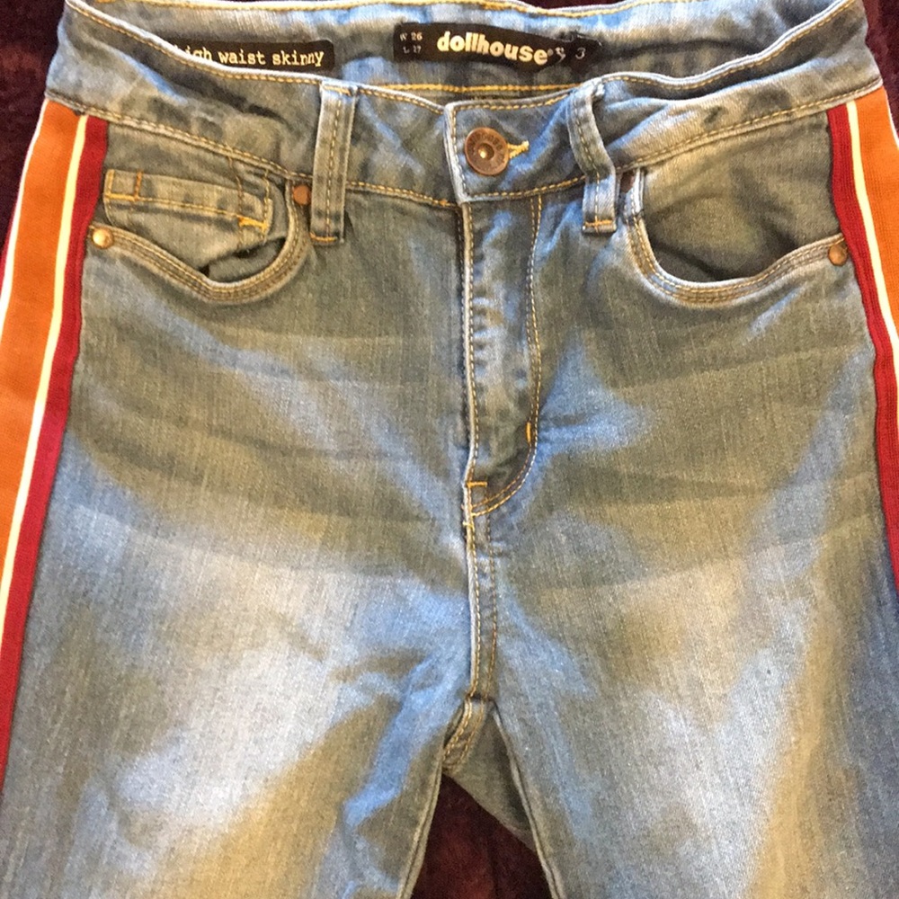 Juniors Side-trimmed Skinny Jeans - Picture 3 of 5